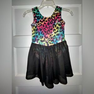 Girl’s Size 7/8 Colorful Leopard Tutu